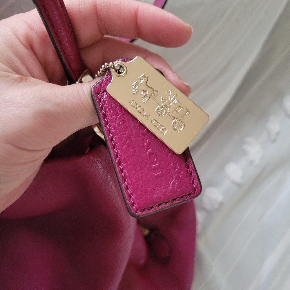 Coach Madison Phoebe Hobo Bag Style 24621 Raspberry Boho Y2K Authenticated 4/26 - Picture 3 of 13